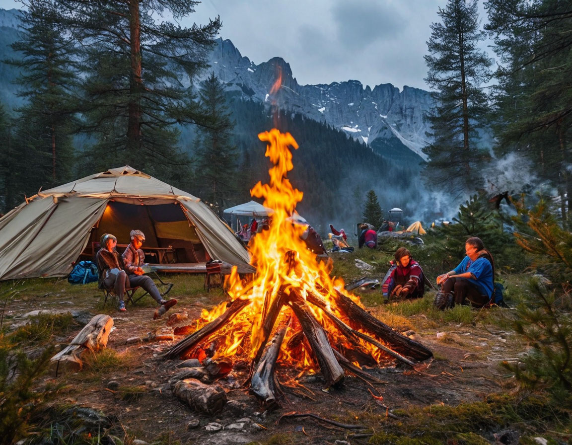 Костер разгорелся