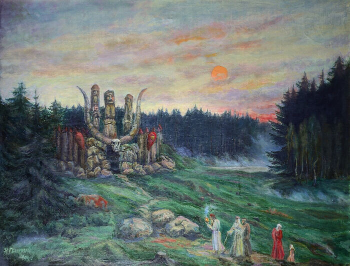 Н.А. Генкина "Капище". Изображение из открытого доступа.