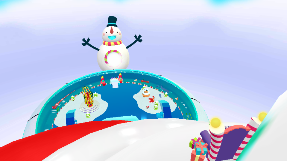 В новогоднем обновлении был такой красивый мир ❄️❄️⛄🎉🎆🎆