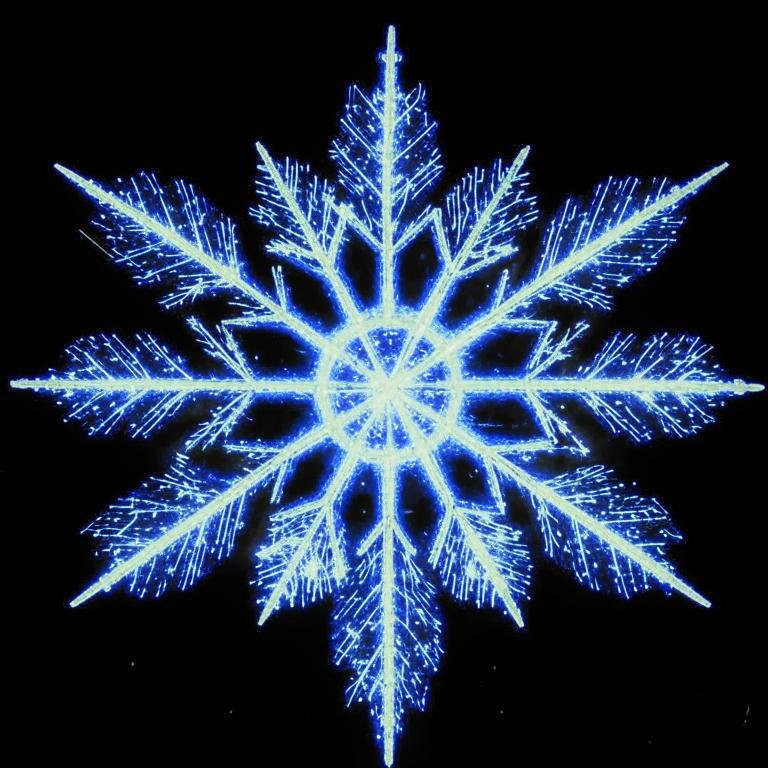 Рассеяние света в снежинке