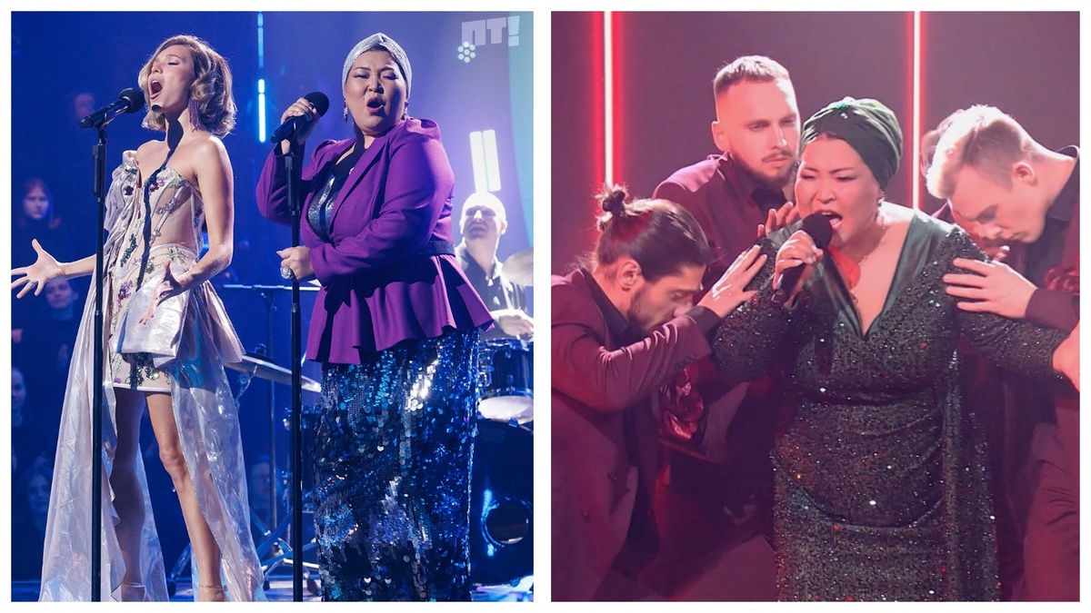 На фото оба выступления Бегимай Турусбековой