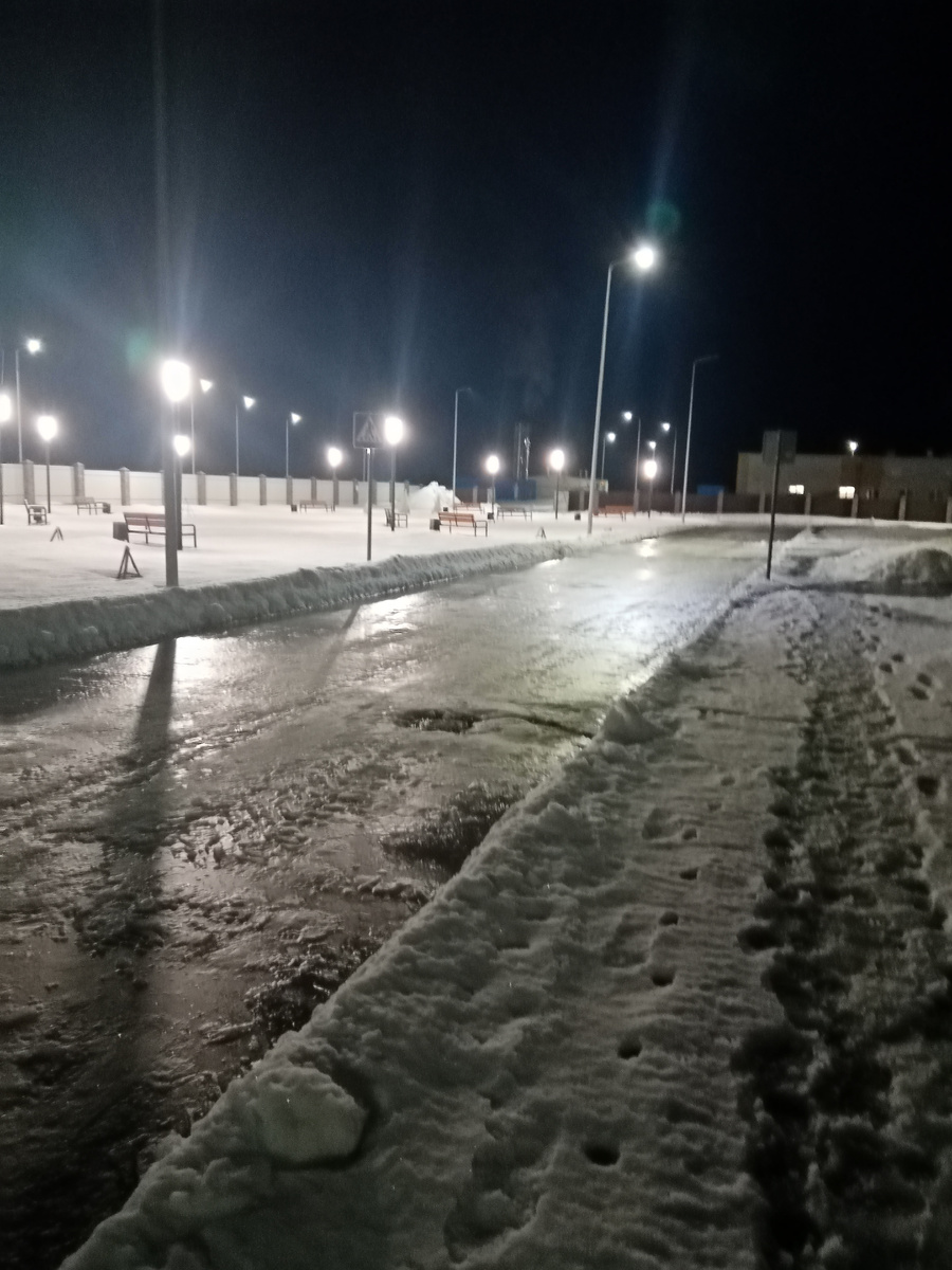 Хоть на коньках катайся. 