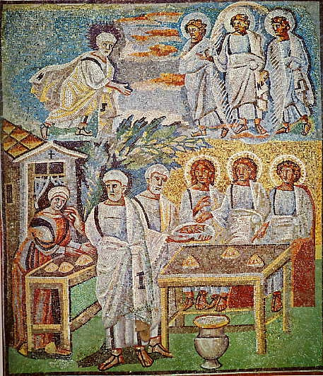 Гостеприимство Авраама. 5 в. Санта Мария Мадджоре.