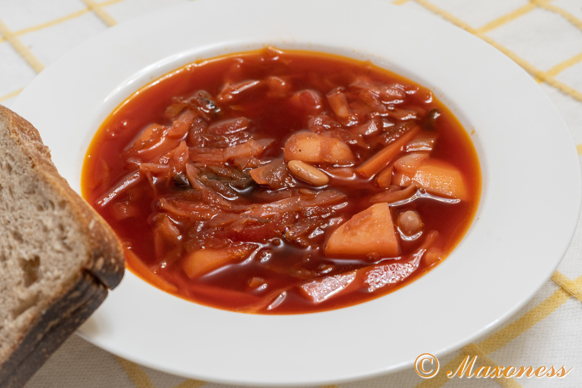 Борщ постный в мультиварке