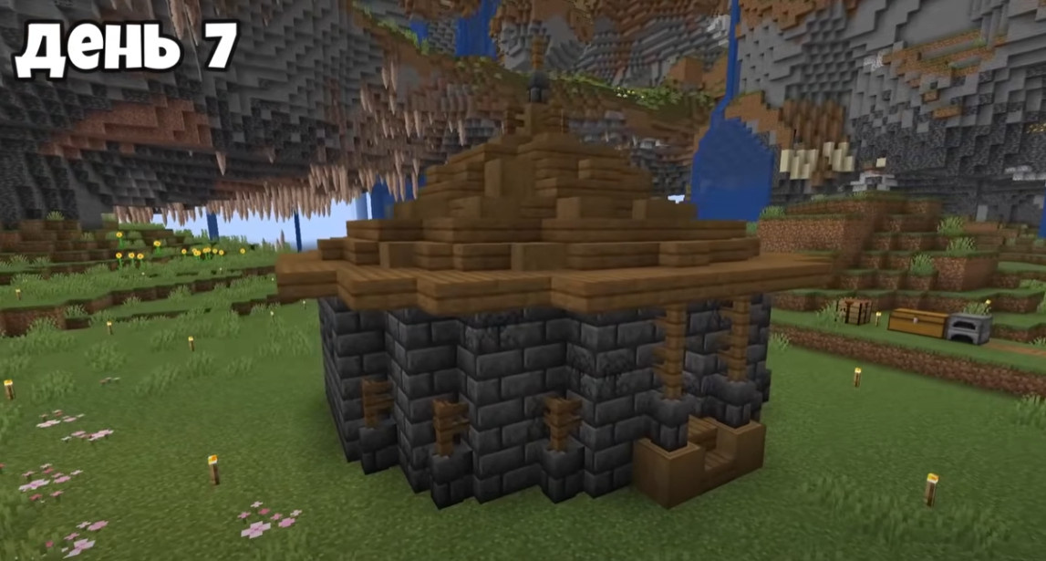 ютуб: макрипс. 100 Дней Выживания в БЕСКОНЕЧНОЙ ПЕЩЕРЕ на Хардкоре. кадр из моего видео