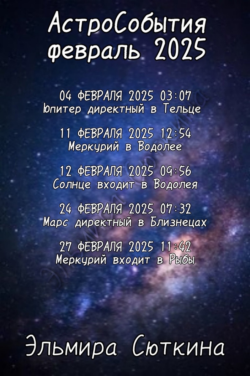 АстроСобытия Февраль 2025