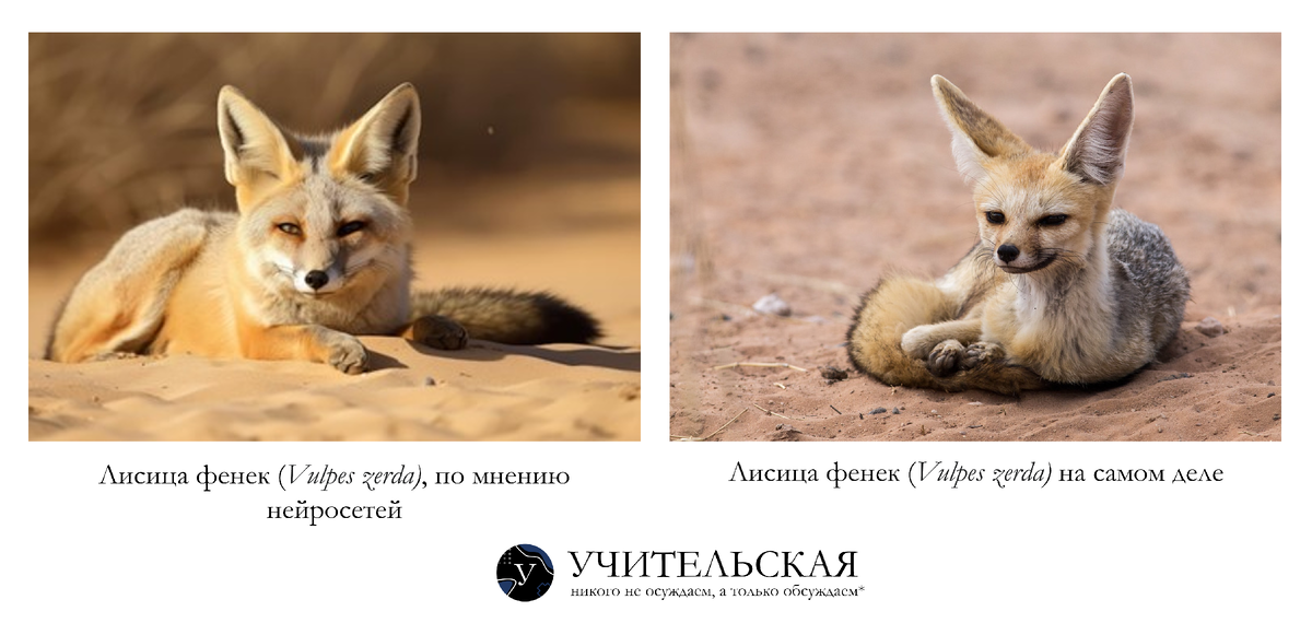 Это уже не Фенек, а самая настоящая Фенечиха! Даже поисковик подтвердил, что изображение сгенерировано искусственным интеллектом  