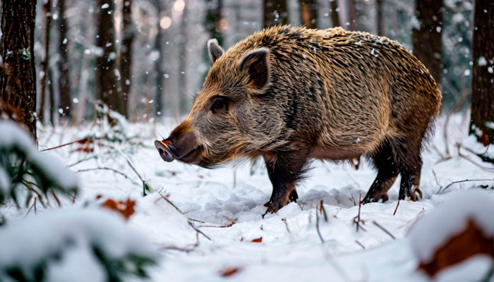В Анисьин день начиналась охота на кабанов. Фото: shedevrum.ai