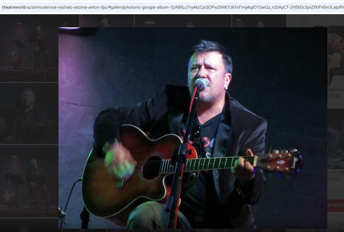    Антон Дёров, 2014. Скриншот: интернет-сайт theatreworld.ru