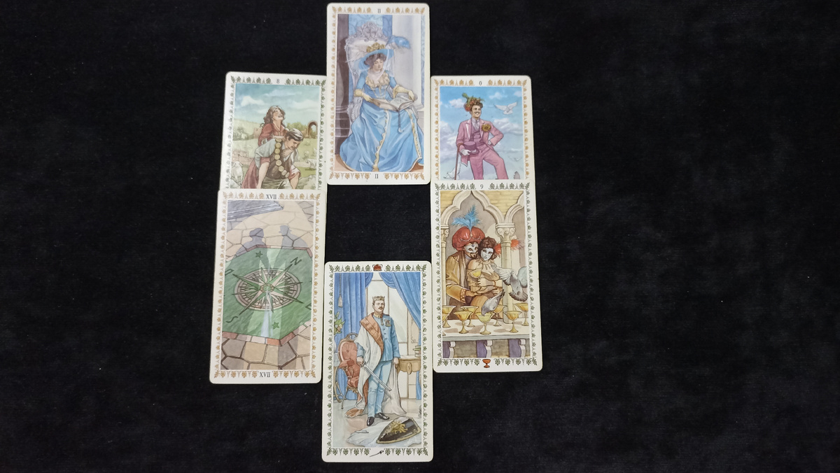 Расклад Вызов мужчины на проявление на Романтическом Таро