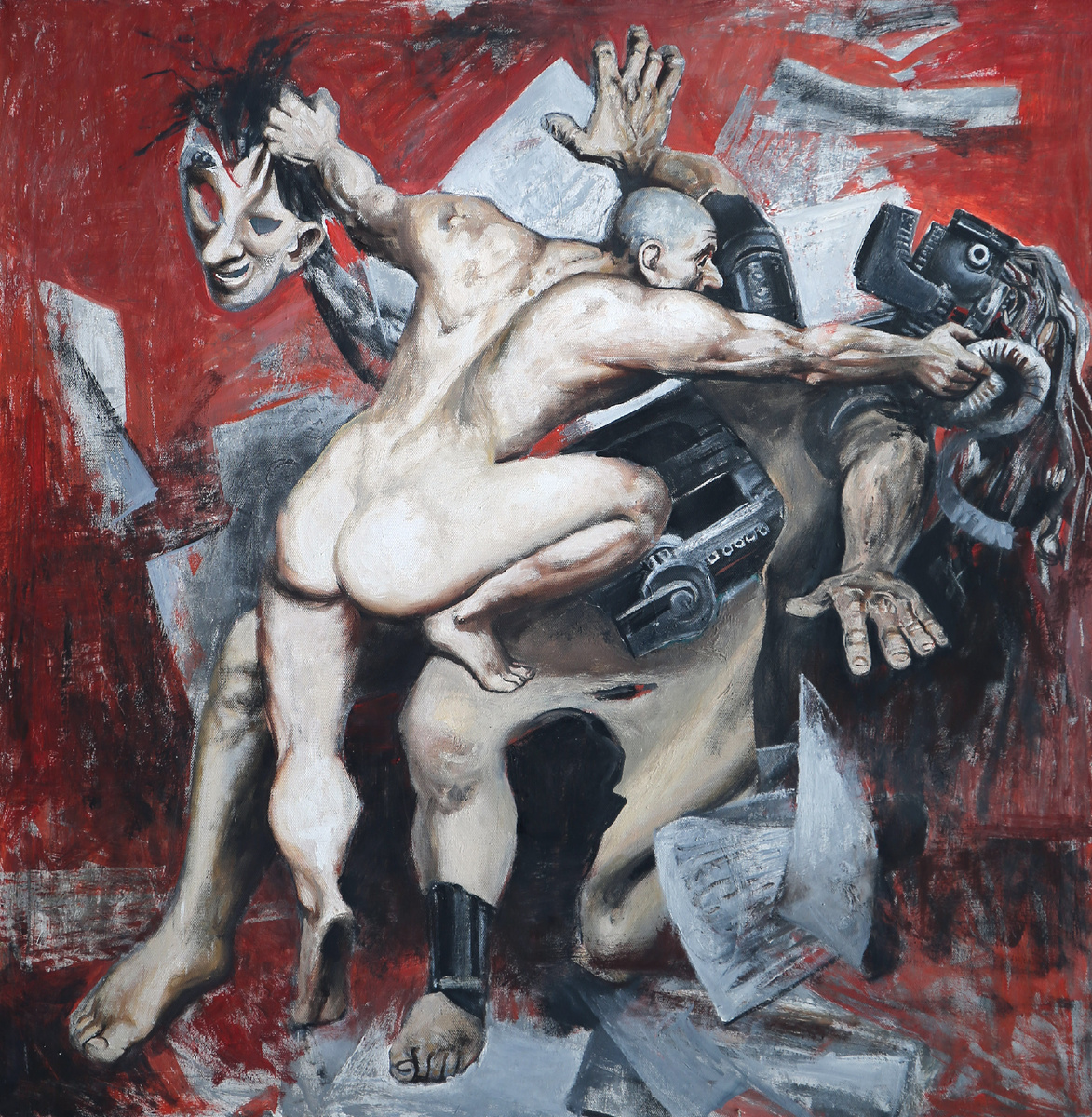 "Разоблачение" х.,м. Собрание семьи художника