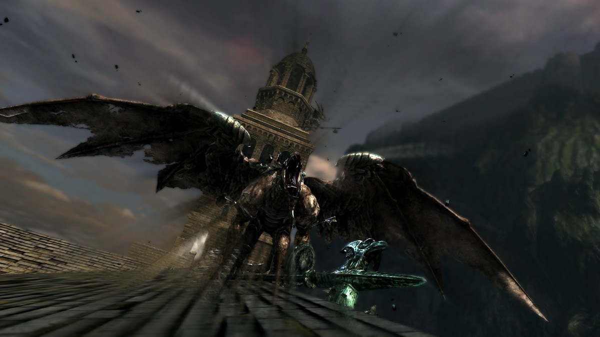 Горгулья — босс и мини-босс в игре Dark Souls. 1

В качестве босса горгульи находятся в Уезде Нежити на крыше колокольни. Как только игрок отнимет горгулье половину здоровья, появится вторая. 1

В качестве мини-боссов горгульи встречаются в Анор Лондо. Если не был добыт «Хвост-топор», то эти горгульи — второй шанс на его получение. 1

Тактика боя с горгульями: взять наиболее мощное оружие и наносить им как можно больше урона, стараясь убить до появления второй. Если же такое не удалось, добивать самую раненую горгулью.(Потрачено траев +-10)