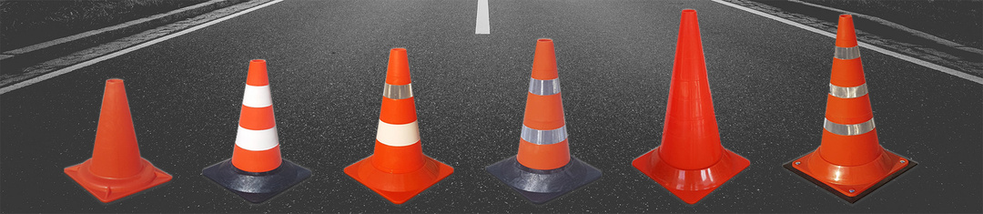 Сигнальные конусы - выгодное решение для предупреждающей разметки в разных ситуациях
