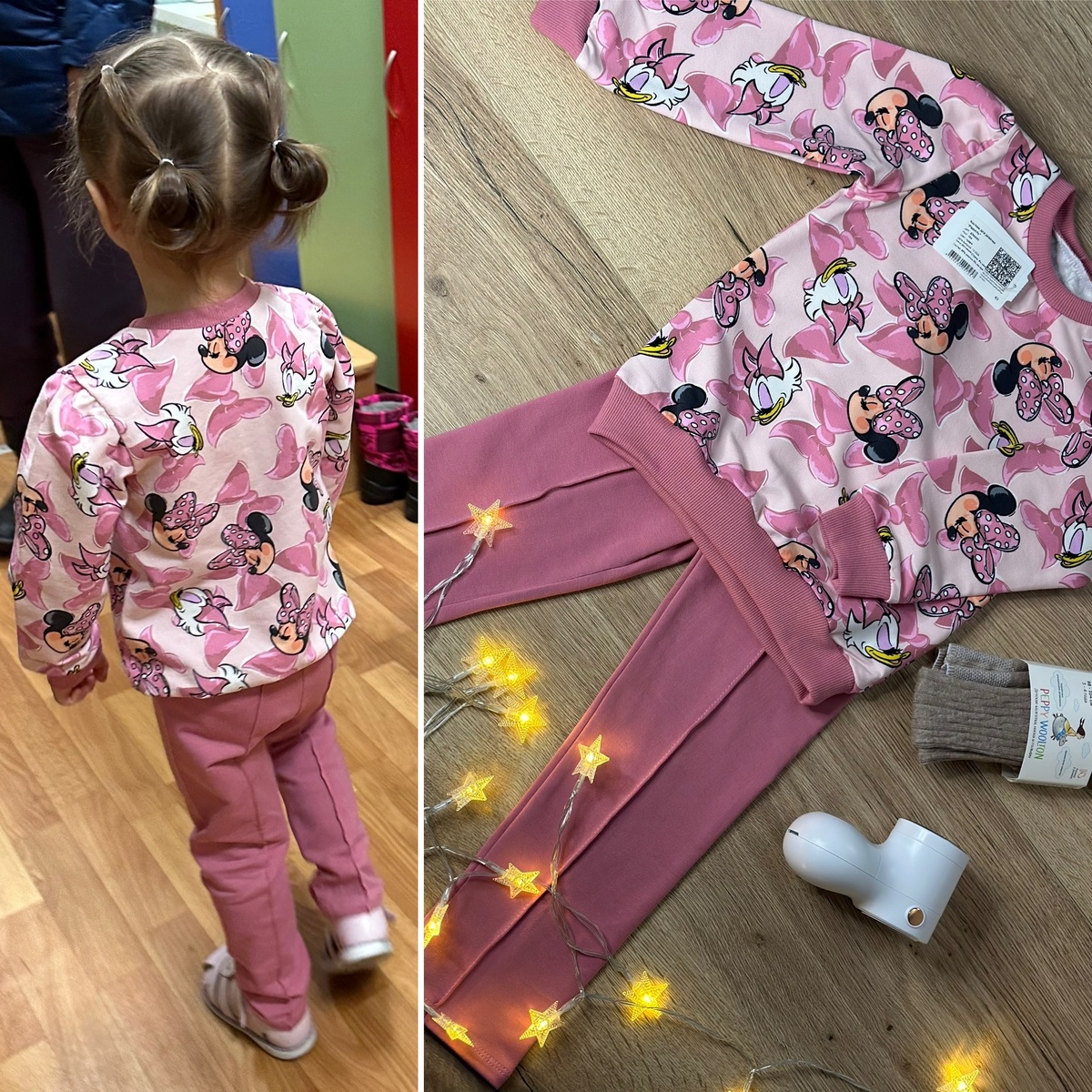 Я даже не успела сделать нормальное фото и поцеловать дочку перед началом дня в саду) Убежала 🤷🏻‍♀️  Костюмчик, кстати, оказался очень удачным. Надели его в первый раз. ВБ 293921857