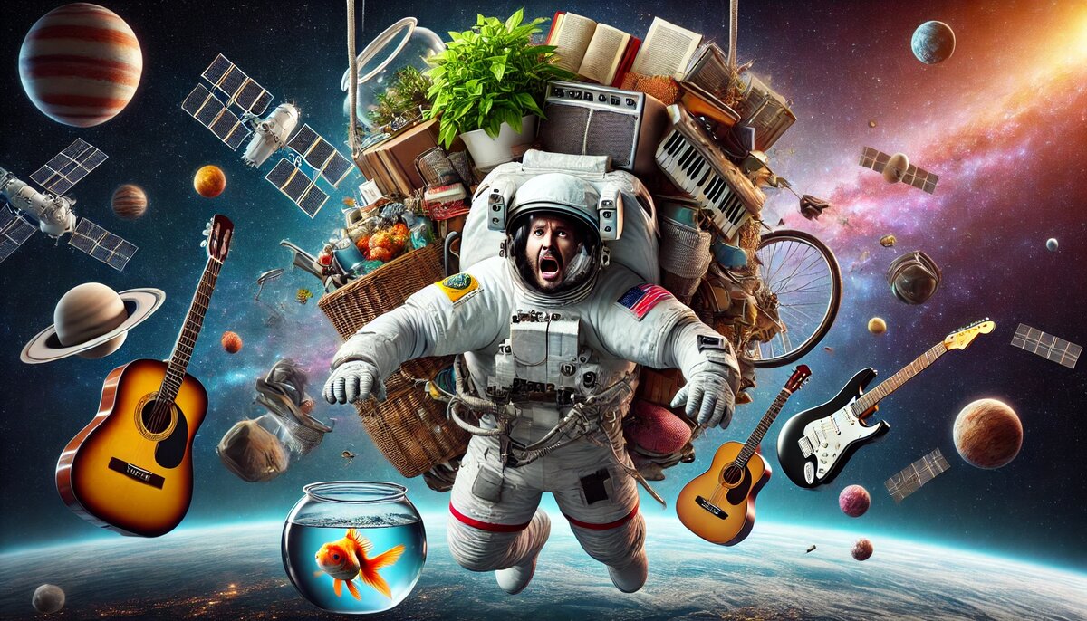 Нейросеть Dale воспринимает перегрузку американского космонавта слишком буквально