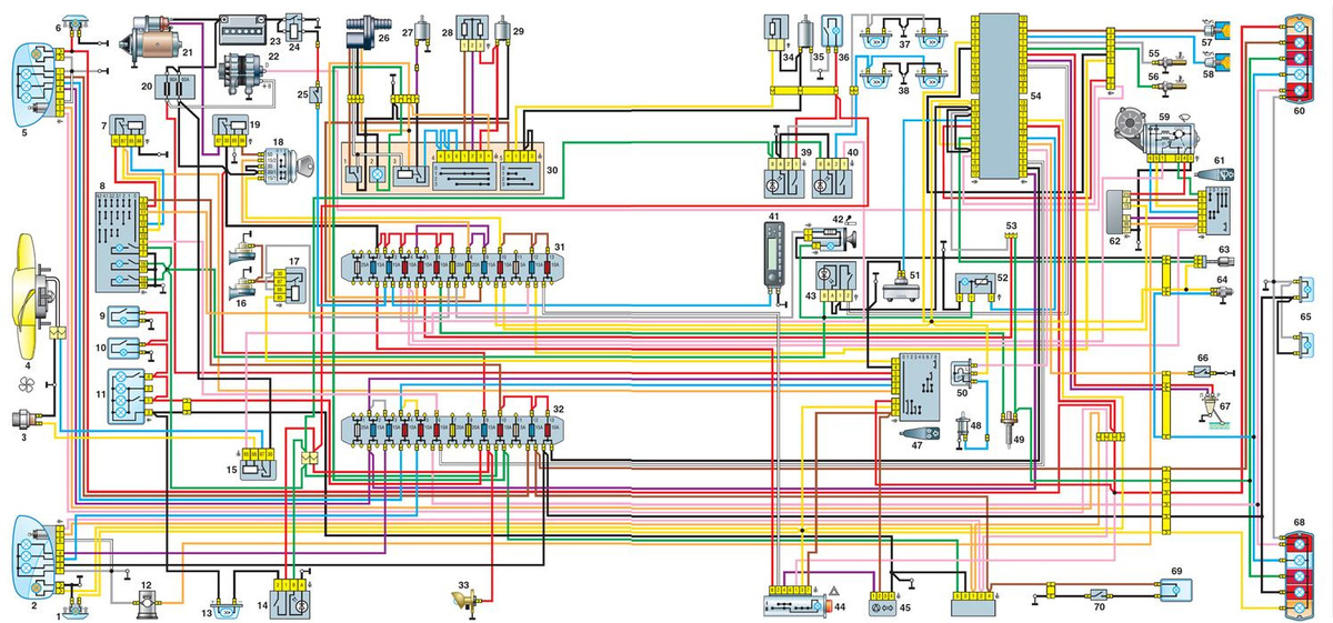 Схема электрическая для автомобилей ГАЗ-3302 с дв. ЗМЗ-4063.
