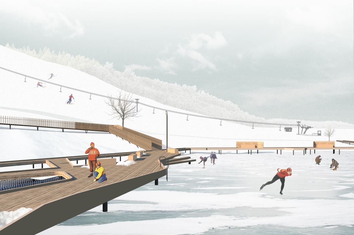 Набережная зимой