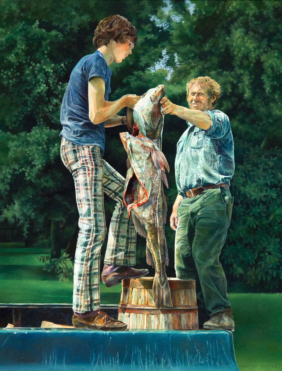 Мэри Пратт, "Другая провинция Канады", 1978, мазонит, масло, 91,4 х 69,8 см, коллекция Мемориального университета Ньюфаундленда, Провинциальная художественная галерея Комнаты, Сент Джонс.