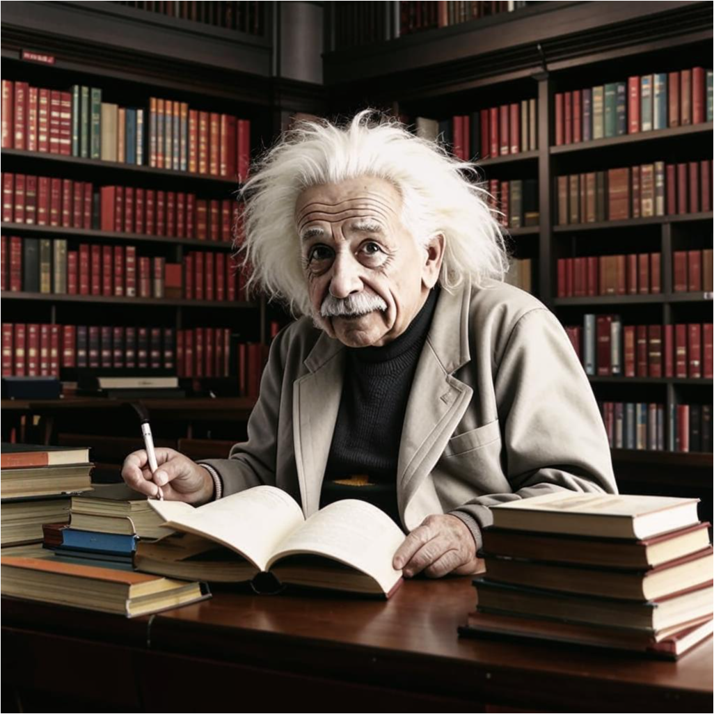 Альберт Эйнштейн в Библиотеке  Цитата: Об Образовании и Школе!