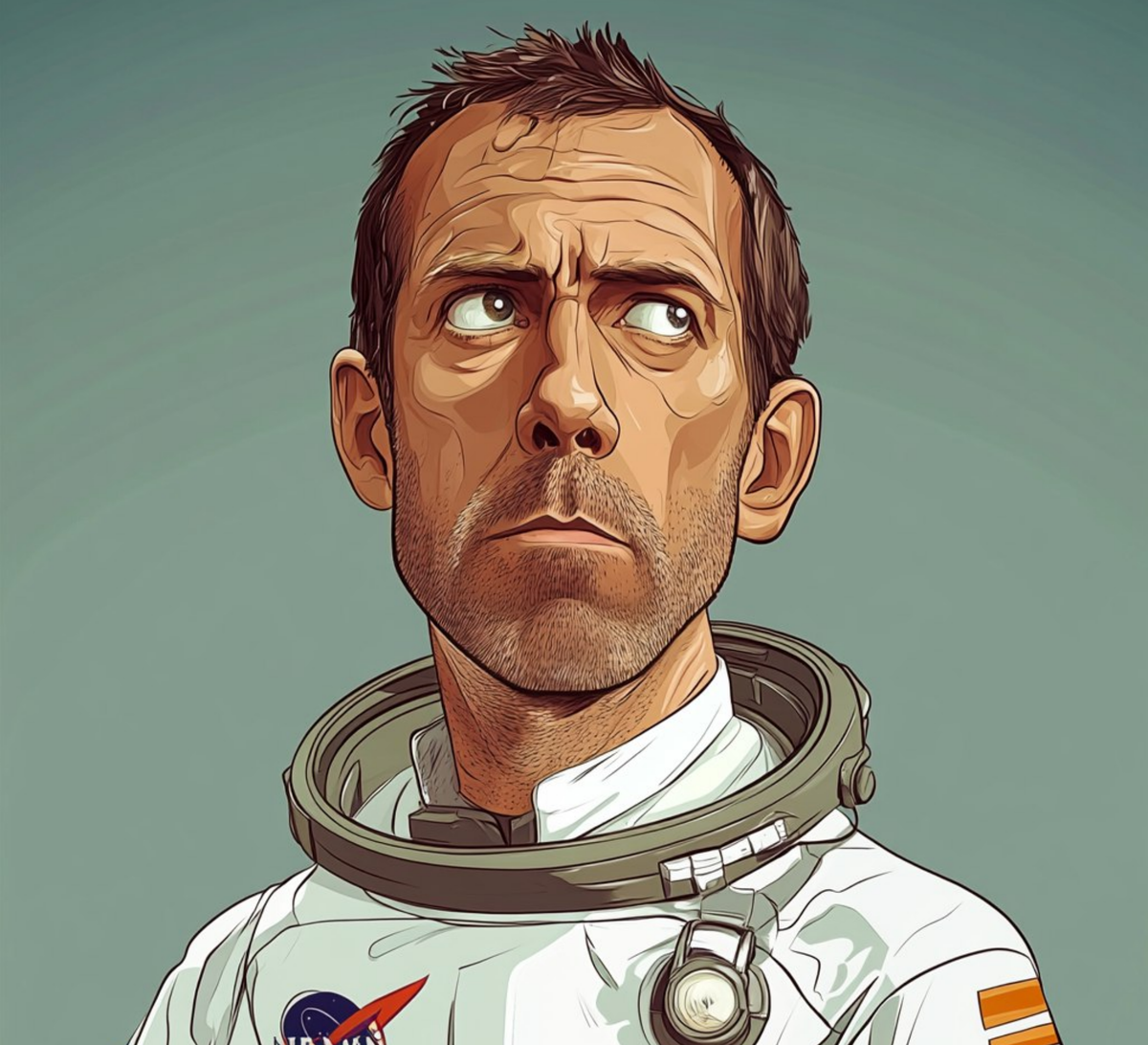 Новости от Доктора Хауса. Картина "Доктор Хаус готовится к полёту на Марс"
