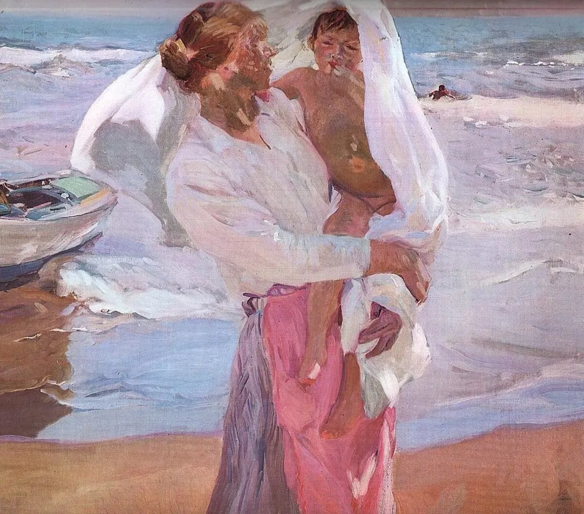 Хоакин Соролья "После купания", 1915