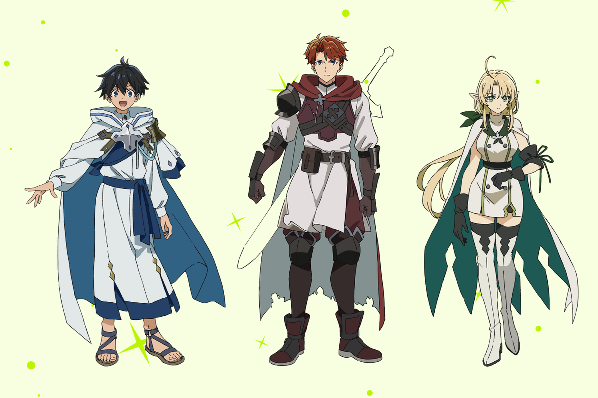    Герои аниме «Маг воды» (слева направо) — Рё, Авель и СэраСоцсети