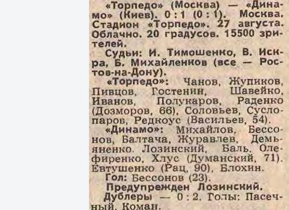 "Советский спорт", № 197 (10616), суббота, 28 августа 1982 г. С. 1. С некоторой корректировкой автора ИстАрх.
