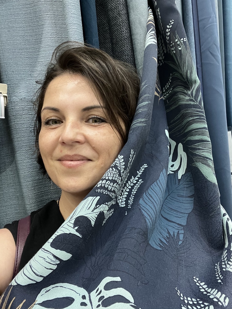 Эксперимент в магазине тканей по подборке цвета в интерьере 