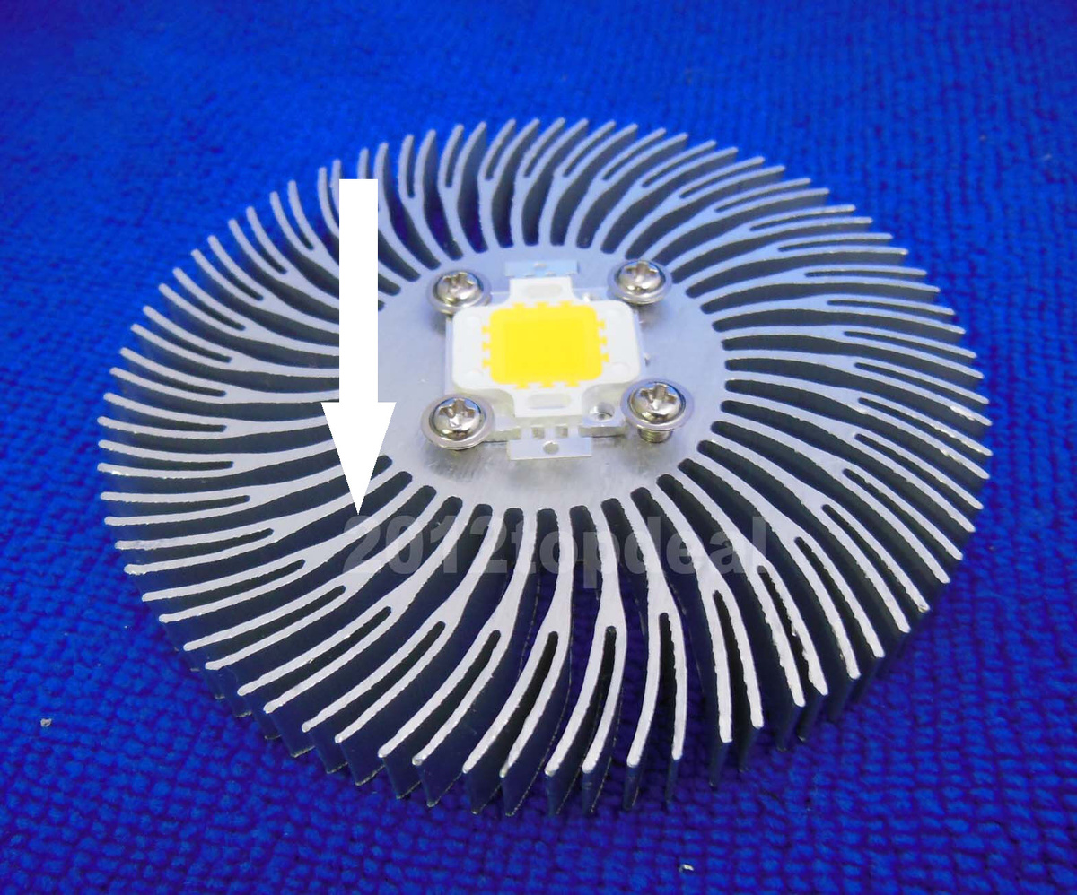    Как эффективно отнять тепло у светодиода 50 Вт