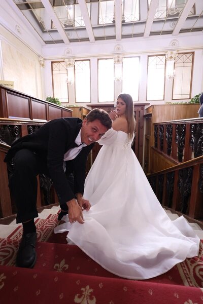 Молодожены сделали памятные кадры на память