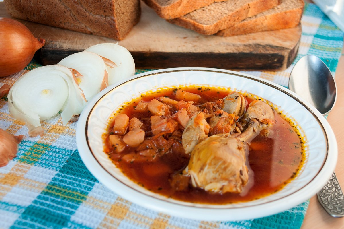 Эконом вариант борща из курицы