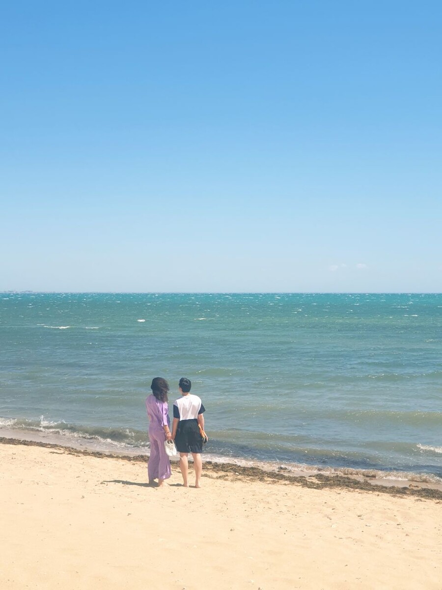 С сыном на побережье в Евпатории