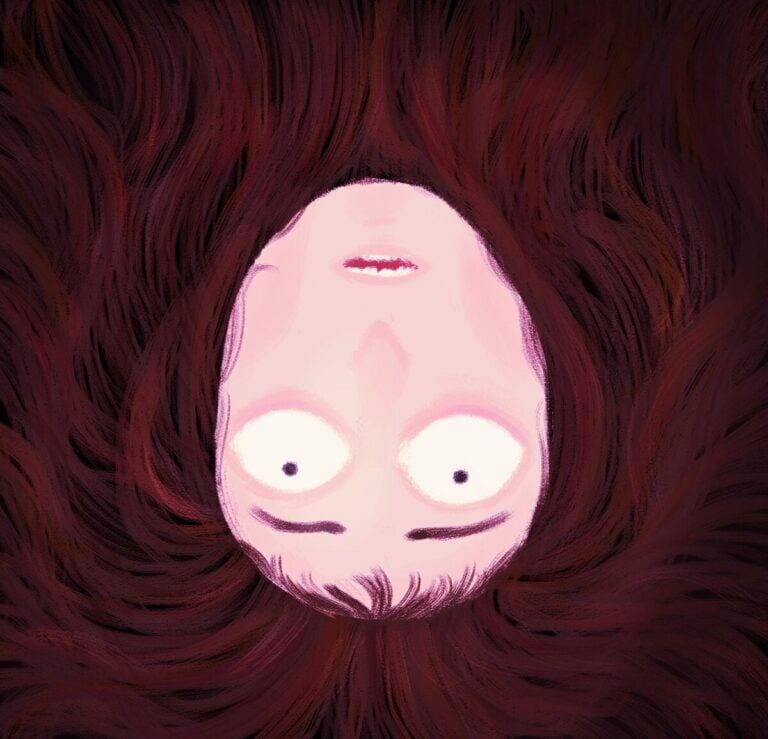 Психоделическое лицо. Картина Маринетт Мортем