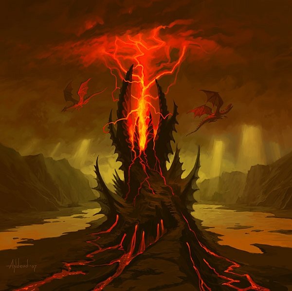 Портал у горы Хаосфортум. Через него явились демоны на Лаар.