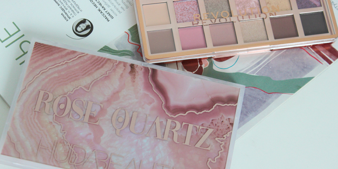 Huda Beauty Rose Quartz и ее бюджетный аналог Revolution the Enchanted Icon.