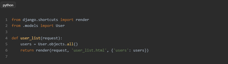 Представление получает необходимые данные из моделей и передает их в шаблоны для отображения. 