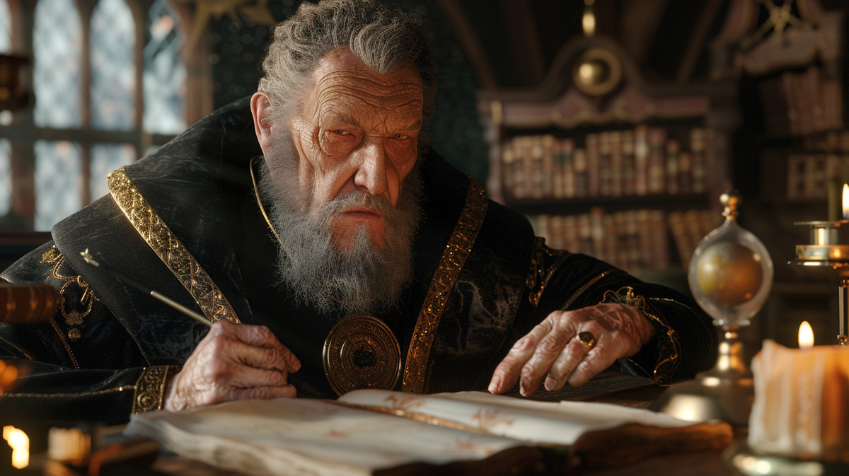 Мишель Нострадамус за работой