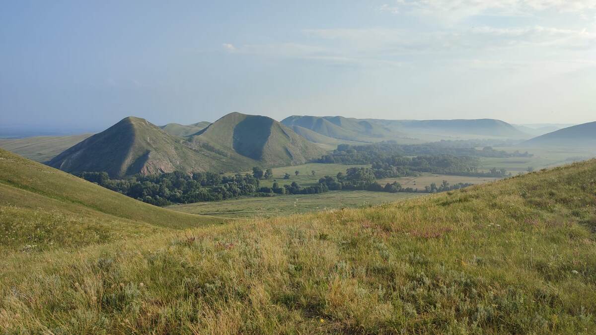 Долгие горы. начало тропы "семь вершин степного Урала"
