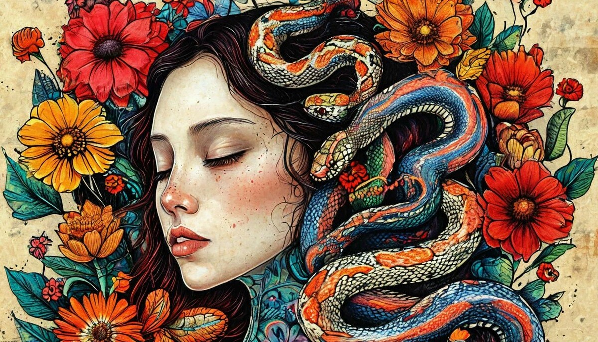 к чему снится змей женщине