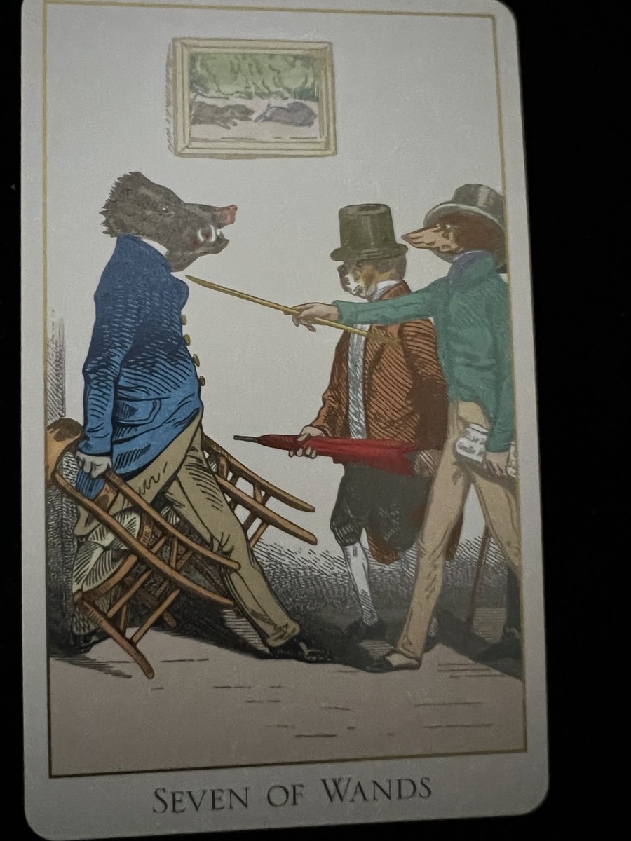 7 ЖЕЗЛОВ в колоде Таро "Фантастический зверинец"