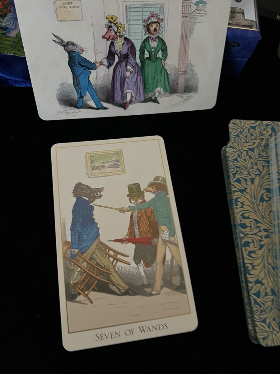 7 ЖЕЗЛОВ в колоде Таро "Фантастический зверинец"