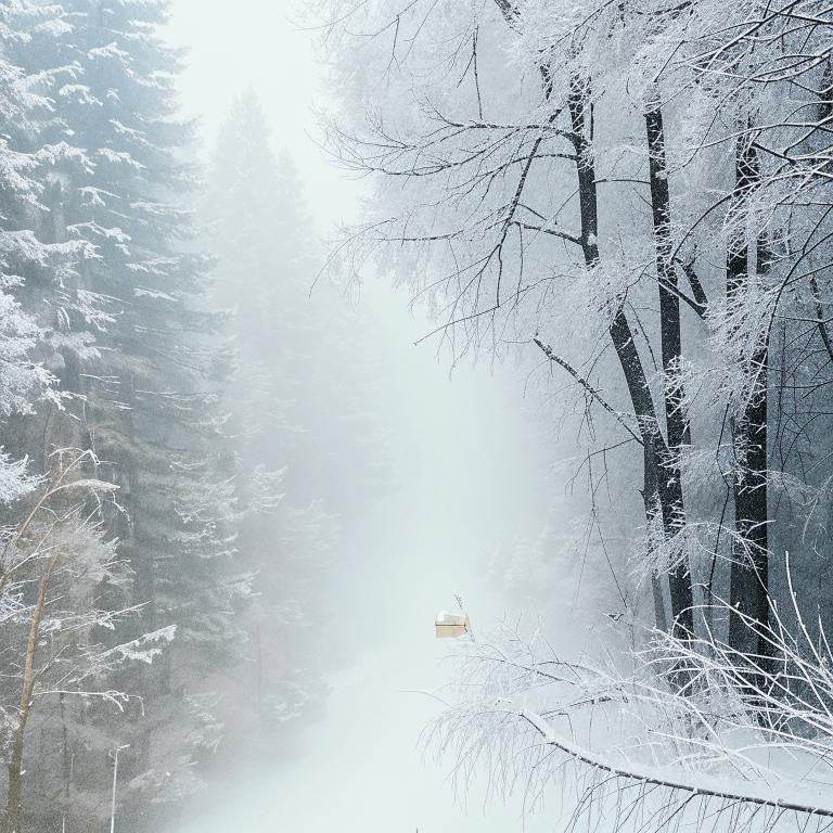 Сильная метель зимой