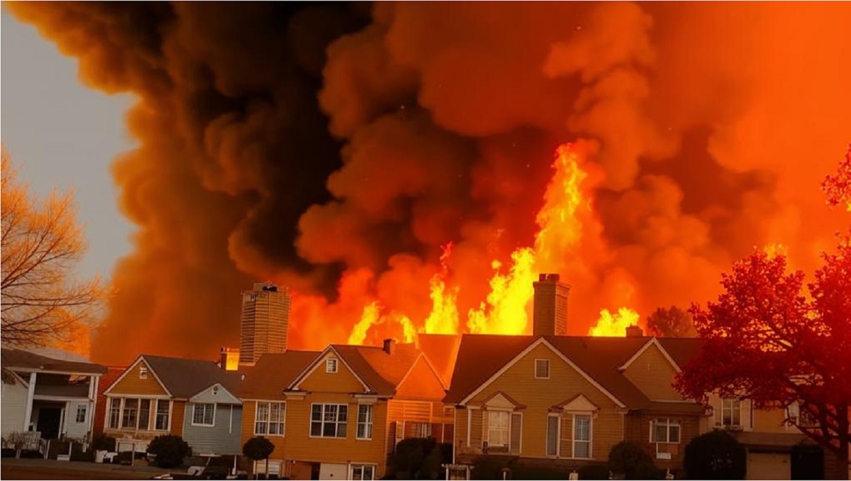 Пожары не утихают.  Фото: Изображение сгенерировано нейросетью Kandinsky 2.2