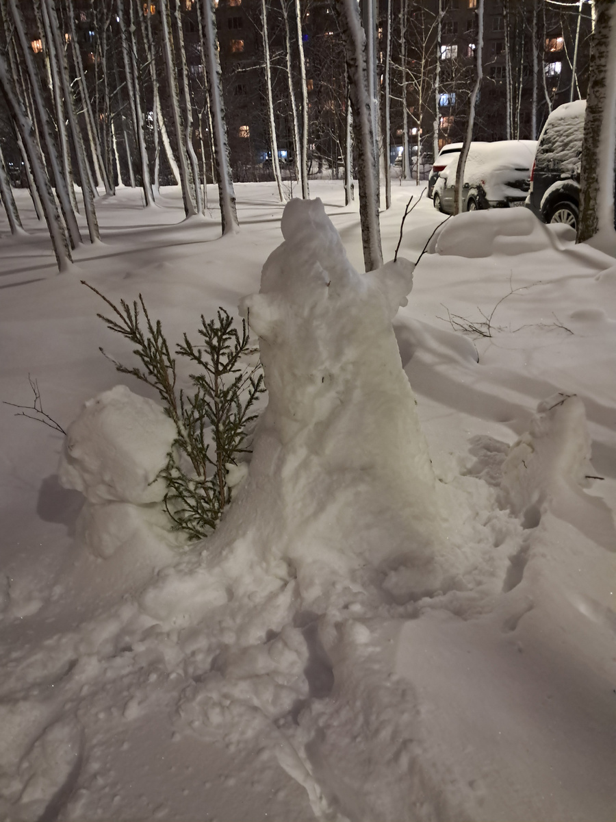 Итоги снегопада. А дальше опять плюс...Фото автора 