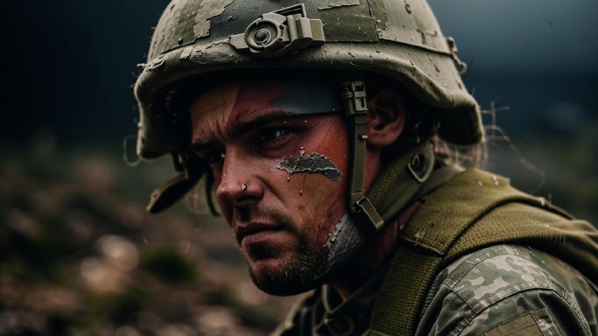 Солёная слеза солдата. Изображение созданно с помощью Кандинский 3.0 