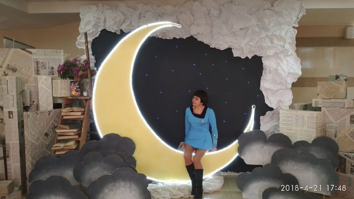 Галина Малышева. Библионочь. Фото Сергея Малышева.