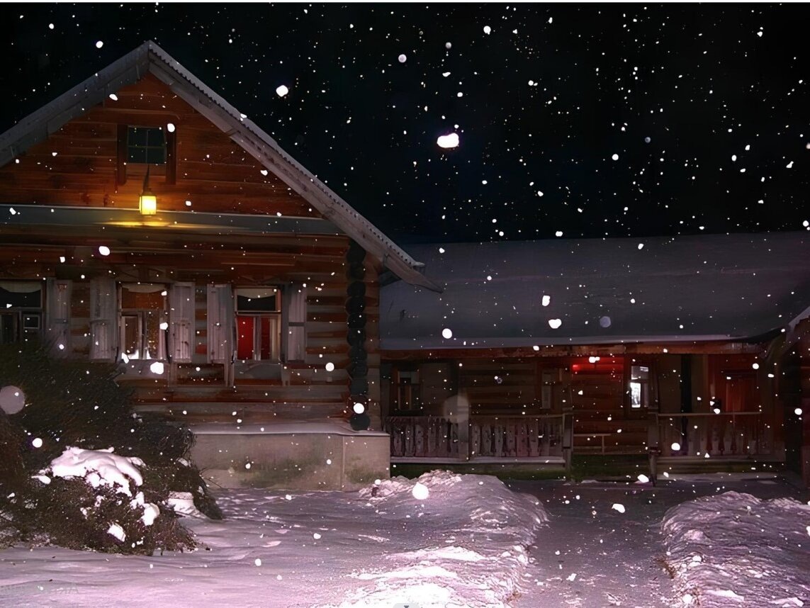 Зимний вечер в деревне. Фото из открытого доступа.