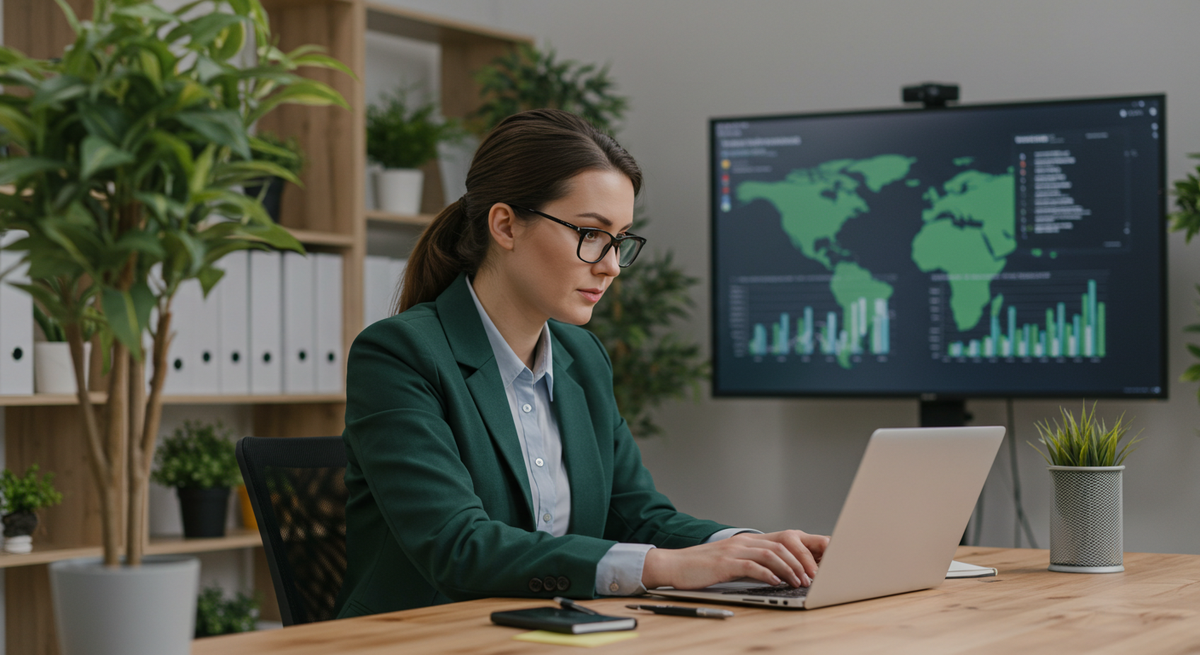 аудитор в современном офисе