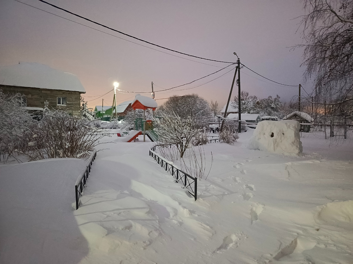 Сегодня вечером снег наконец-то успокоился