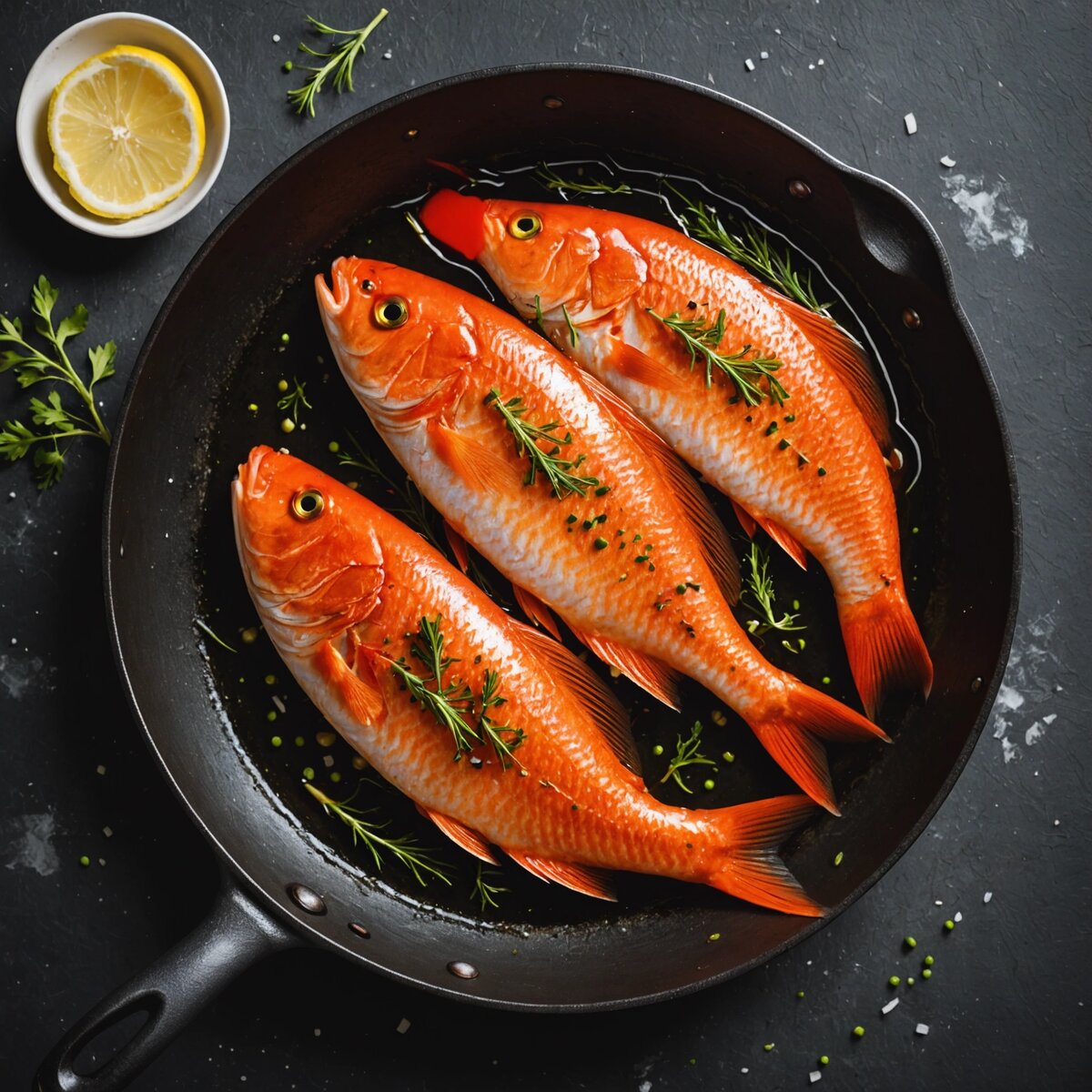 Картинка "Рыба на сковороде"